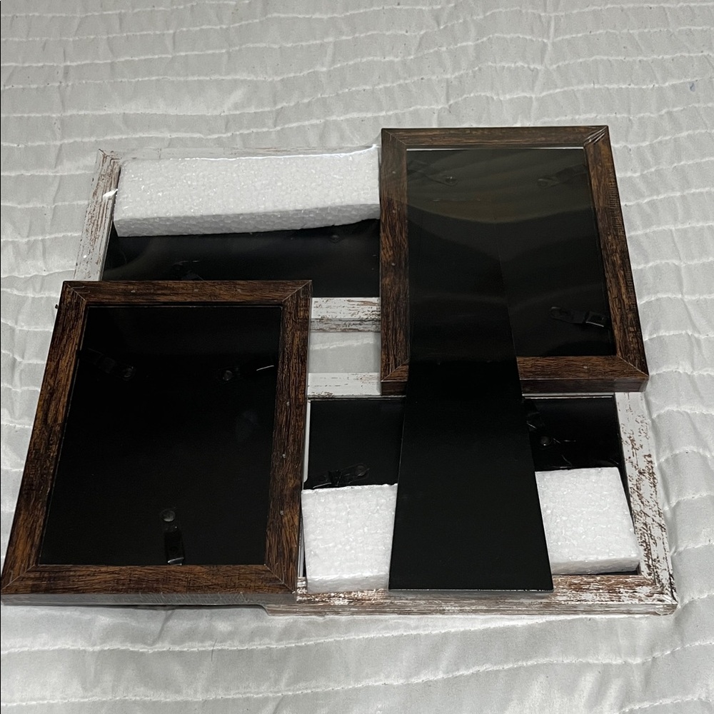 Rustic Brown and White Collage Picture Frame - Picture 2 of 2